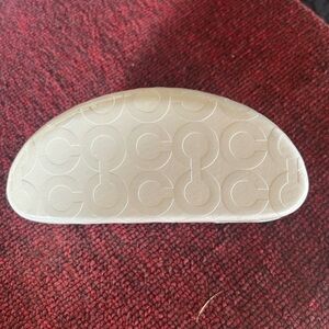 Coach white hard Embossed Sunglasses Case